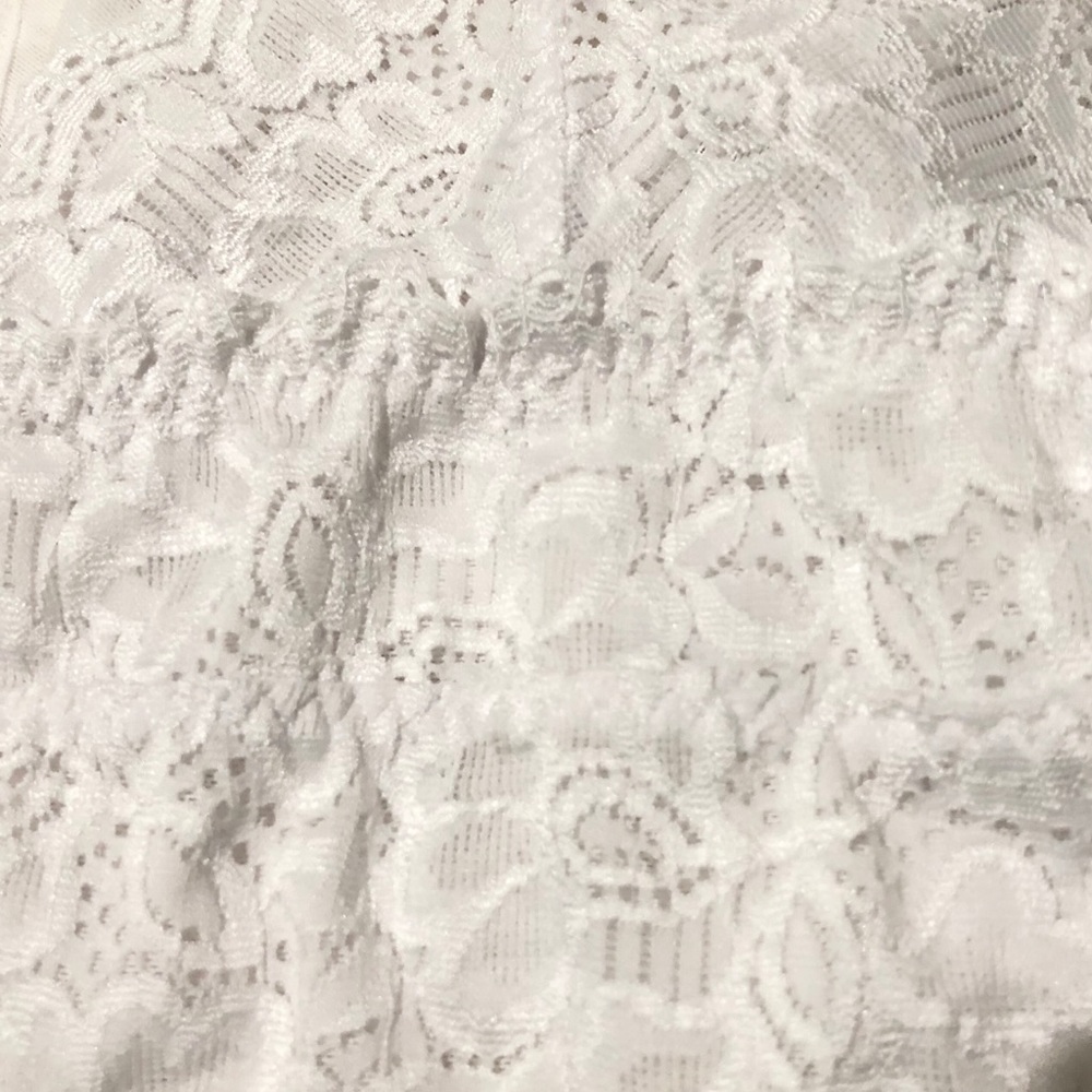 Bralette White Lace Racerback - Picture 5 of 8